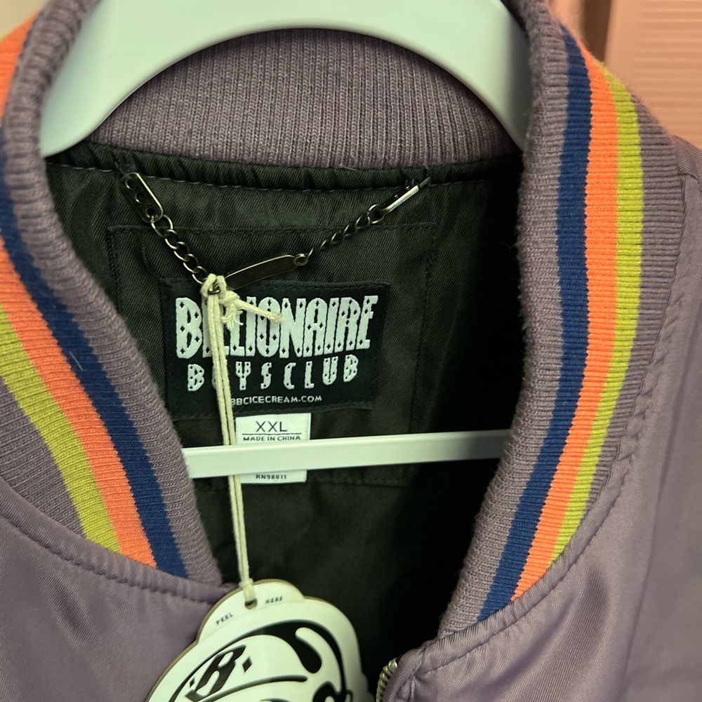 Billionaire Boys Club Purple Jacket with Multicolor Stripes